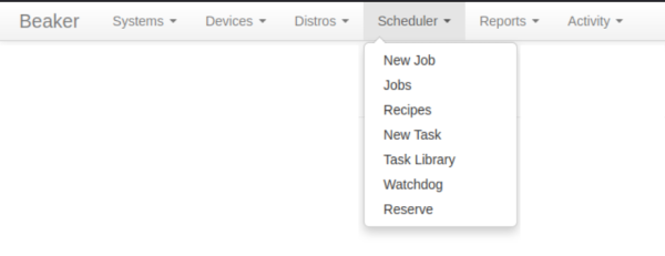 Illustration of the different options in the beaker scheduler